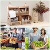 AceOrbit 6 Pack Wood Pantry Storage Bins 4 Wooden Storage