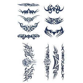 Jagua Tattoos Tattoos Two Weeks Disappearing Henna Tattoo Real Tribal Cross Stars Moon Sun Wings English Letters Symbol Wings Guardian Letter (Gz4004)