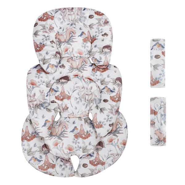 CARUILI Infant Car Seat Insert Cushion, Super Soft Baby Car