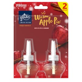 Glade Plug in Air Freshener Refill, Electric Scented Oil Room Air Freshener, Warm Apple Pie, Duo Pack (2 x 20ml)