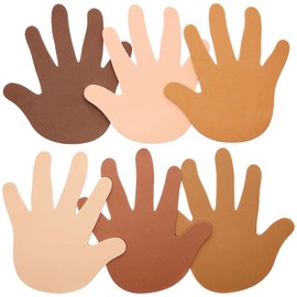 Baker Ross FX243 Skin Tone Foam Hand Cut Outs - Pack of 30, Arts and Crafts For Kids, Art Supplies and Craft Materials