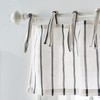 Martha Stewart Laguna Stripe Semi-Sheer Tie Tab Window Curtain Valance