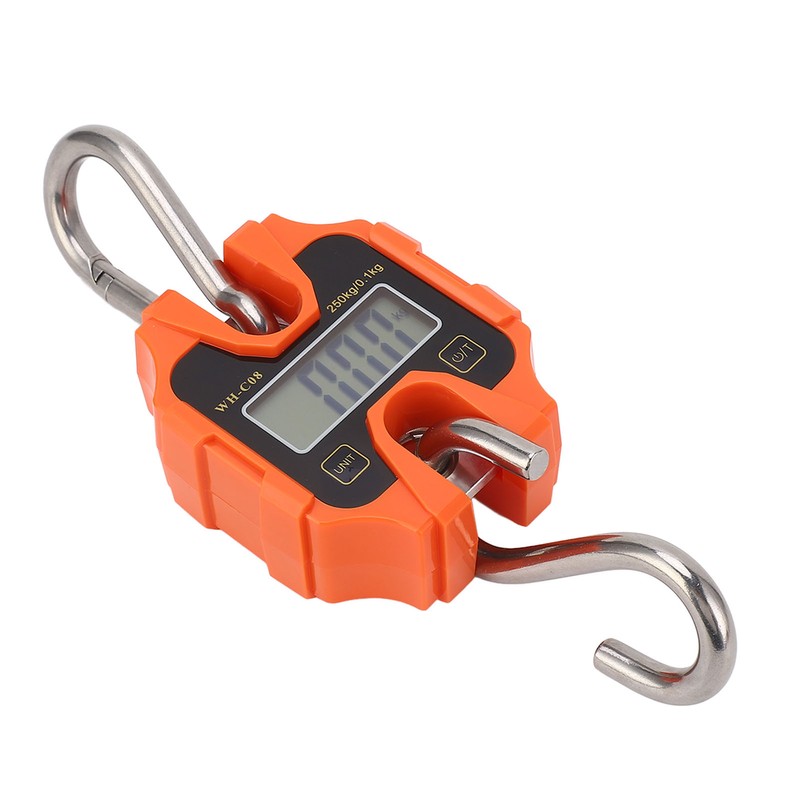 Digital Crane Scale 550lb High Accuracy Compact LCD Handheld Hanging