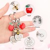 lasuroa 6pcs Teacher Appreciation Keychain Set, Heart Shaped Key chain