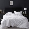 Simple&Opulence 100% Washed Linen Duvet Cover with Embroidered,Queen Size(88"x 92"),3
