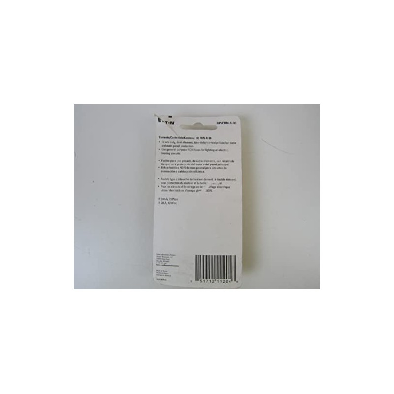 Bussmann BP/FRN-R-30 30 Amp Fusetron Dual Element Time-Delay Current Limiting