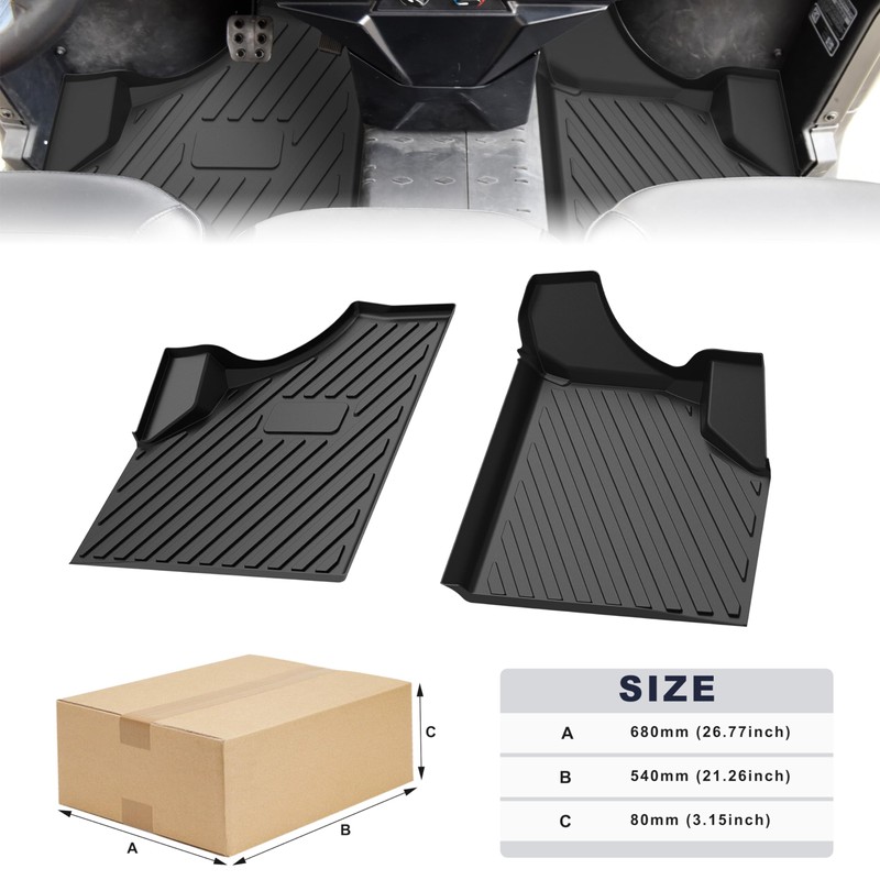 LDETXY Floor Mats for Can Am Defender 16-25, TPE Front