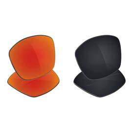 Galvanic Replacement Lenses for Revo Bearing Sunglasses - Ruby + Black Polarized - Combo Pack