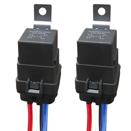 AIMCOCO 4Pin 12V 40/30 Amp Waterproof Car Relay Switch Harness Set 12V DC 4Pin SPDT Automotive Relays 14 AWG Hot Wires