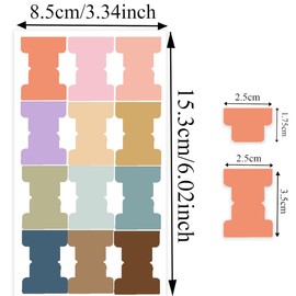 Generic 600 Pcs Sticky Index Tabs Handwritten Page Markers Color Index Classification Label with 12 Colors Blank Monthly Tabs Planner Stickers Page Index Tabs Flags for Diary Notebook Bookmark