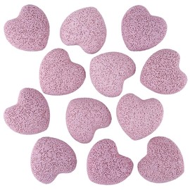 mookaitedecor Healing Crystals Heart Shape Pink Lava Rock Gemstone Pocket Stone Chakra Reiki Balancing 0.9 Inch(Pack of 10)