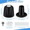 Metal Matte Black Shower Knobs 3 Piece Replacement and Flange