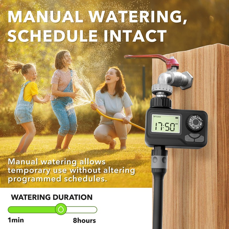 BN LINK Programmable Sprinkler Timer with Rain Delay – Waterproof