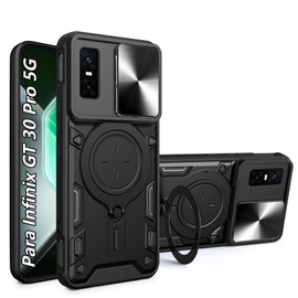 USDILU JS Funda para Infinix GT 30 Pro 5G Case Uso Rudo Protector cámara Soporte Grado Militar Antigolpes rígido Acrílico Carcasa Cover