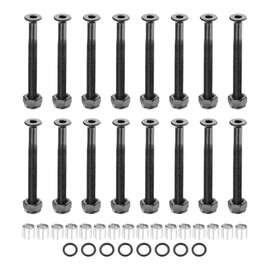 PATIKIL Skateboard Hardware Kit, Includes 16pcs 1-3/4" Desk Mounting Screws 16pcs Axle Nuts 8pcs Spacers 16pcs Washers for Skateboard Truck Wheel, Black