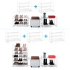 Simple Trending 3-Tier Stackable Shoe Rack, Expandable & Adjustable Shoe
