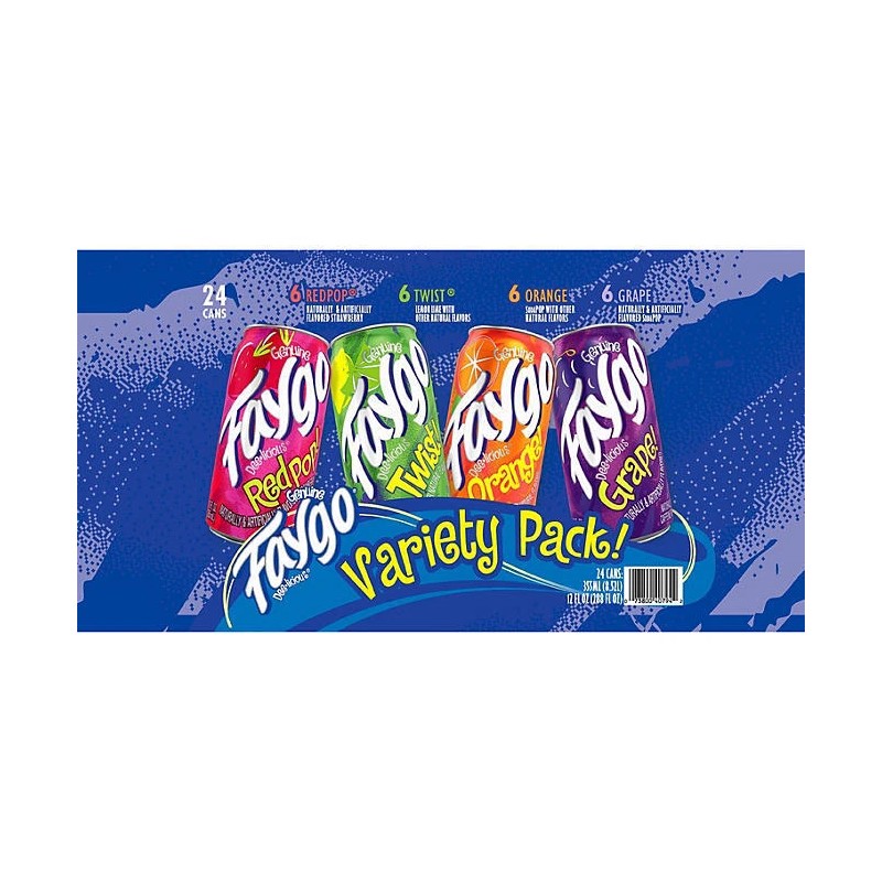 Faygo Soda Variety Pack 12 fl. oz., 24 pk.