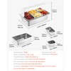 VEVOR Countertop Food Serving Display Container, 5 Pan Stainless Steel