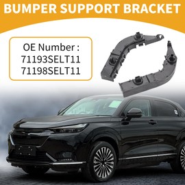 Partuto Bumper Support Bracket No.71193SELT11/71198SELT11 - Left Right Side Bumper Bracket for Honda City 2005-2008 - ABS Plastic Black - 1 Pair