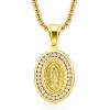 Collar De Oro Plata 925 Mujer Con Virgen De Guadalupe