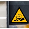 Becral - Corrosive substance sticker/triangle sign W023, ASR A1.3, DIN