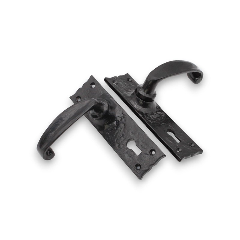 Infinity Decor Old Rustic Black Cast Iron Hand Forged Fleur