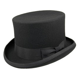 Jaxon Mid Crown Top Hat (X-Large, Black)