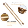 Mdoker Bamboo Knitting Needle Straight Single Pointed Sweater Knitting Needles