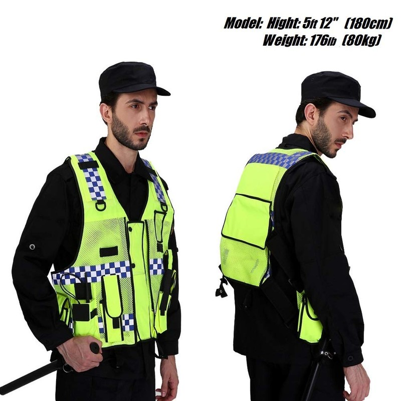 HYCOPROT Hi Vis Viz High Visibility Mesh Reflective Safety Vest