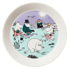 Moomin Arabia Beach Day 2025 Summer Plate, Plate, Purple, 7.5 inches (19 cm)