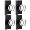 BonKuDoo 4 Pack Glass Crystal Dummy Door Knobs Interior for