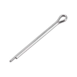 sourcing map Split Split Splint 1.5 mm x 20 mm 304 Stainless Steel 2 Prong Key Silver Pack of 30