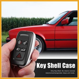 Partuto New Car 5 Button Replacement Key Fob Shell Case Black for Vehicle Replacement