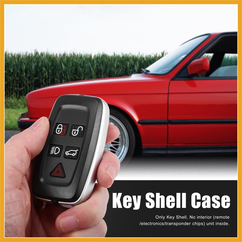 Partuto New Car 5 Button Replacement Key Fob Shell Case