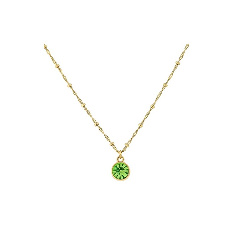 1928 Jewelry "Best Of Times" 14K Gold Dipped Peridot Green