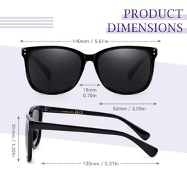 SIPHEW Fashion Polarized Sunglasses for Women,Trendy Square Designer Sun Glasses with UV401 Protection