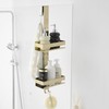 Hiendure Gold Shower Caddy Over Shower Door - 2 Tier
