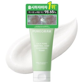 Puregram ranked #1 as soon as it was launched Cica Pore Deep Cleansing Foam Pore Foam Cleansing, 1 unit, 120ml / 퓨어그램 출시하자마자 1위 시카 포어 딥 클렌징폼 모공 폼클렌징, 1개, 120ml