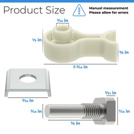 PalpitateC Glass Shower Door Repair Kit with Stainless Steel Pivot Pin and Plastic Pivot Bushing Replacement for Framed Shower Doors