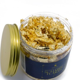 Barnabas Blattgold: Imitation Gold Leaf Flakes - Gold Leaf Paint for Nails, Gold Flakes for Resin and Crafts - Schabin Gold Leaf Foil for Gilding, Painting, Arts - Gold Nail Foil