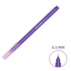 2pcs Microblading Marking Pen with Measuring Ruler Purple Eyebrow 0.5mm Tattoo Skin Mapping Pen Tools for Permanent Makeup