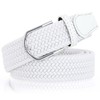 JASGOOD Mens Belt-Elastic Braided Stretch Belt with Covered Leather Buckle