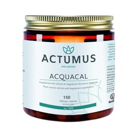 ACTUMUS ACQUACAL - Vegetarian and natural plant-based calcium, bones and body general health. 150 vegicaps - 1 Pack