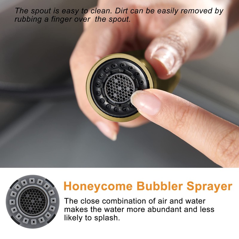 Tohlar Pull Down Kitchen Faucet Sprayer Head Replacement Part, 2