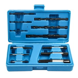 JIAQY 12pcs Broken Screw Extractor Set Spiral Flutes Bolt Remover Drill Bits Guide Set for 4-22mm Damaged Screws