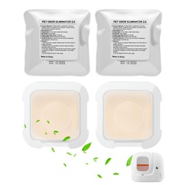 Haliya 4 Pack Pet Odor Eliminator N50 2.0 Upgraded for Self Cleaning Cat Litter Tray, Compatible with PuraMax, PuraMax 2 & Purobot Max Pro,Cat Litter Freshener, Long-Lasting Odour Control