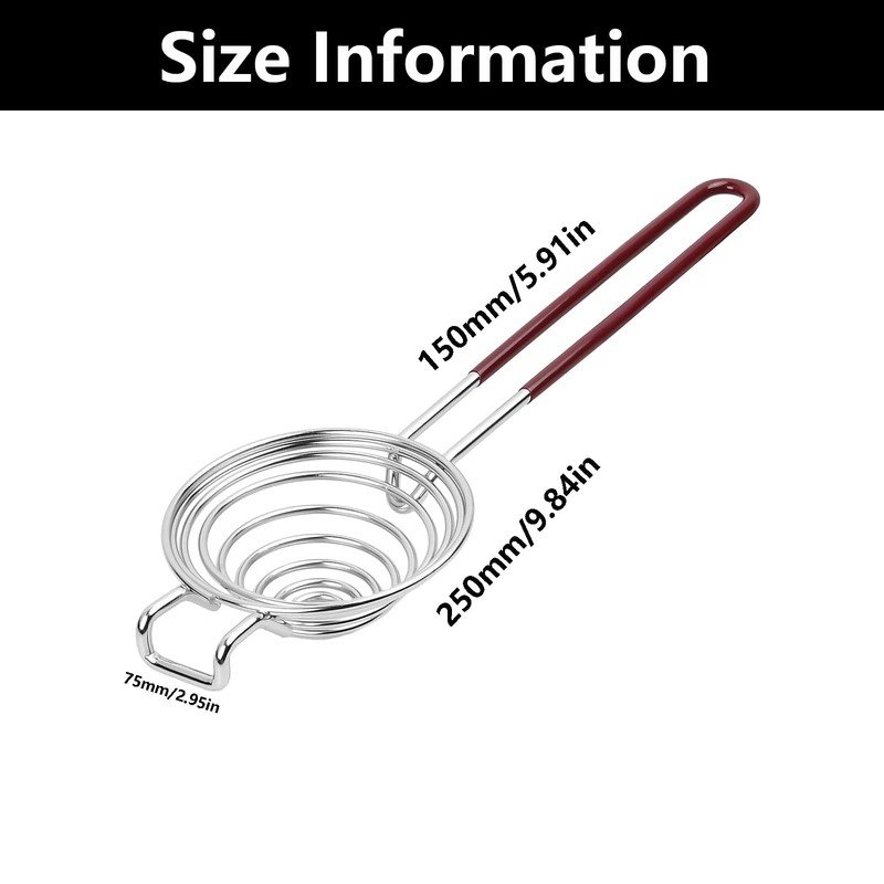 Stainless Steel Egg Separator Tool, Long Handled Egg Yolk Separator,