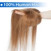 12inch Hair Toppers Human Hair with Bangs Hair Mono Base