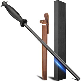 Efficient 12 Inch Honing Steel Sharpening Rod Knife Sharpener Steel For Kitchen Knives High Hardness, Honing Rod With Gift Box