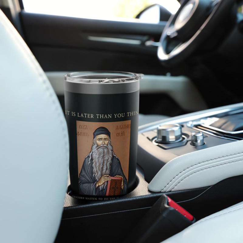 Eastern Orthodox Christian Seraphim Rose Stainless Steel Insulated Tumbler
